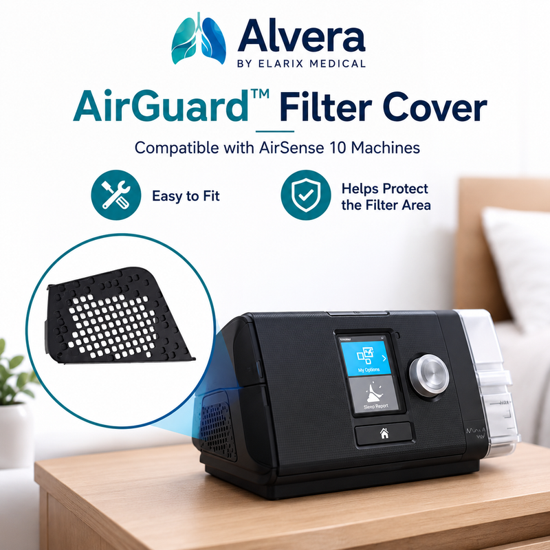 ALVERA AirGuard™ Filter Cover Compatible with AirSense 10 Devices CPAP Machine Filter Cover SelfiMed UK