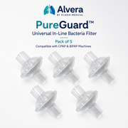 ALVERA PureGuard™ Universal In-Line Bacteria Filter for CPAP & BiPAP Machines SelfiMed UK