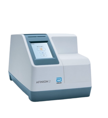 Abbott Afinion 2 Analyser – Rapid point-of-care testing device with touchscreen display.