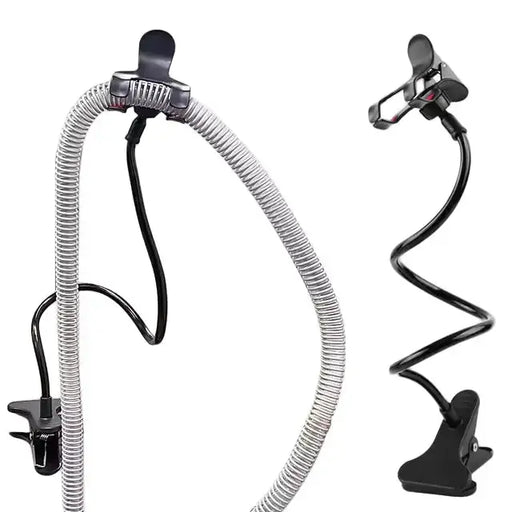 Two flexible phone holders with clips on a white background, featuring the brand 'Elarix Medical'.