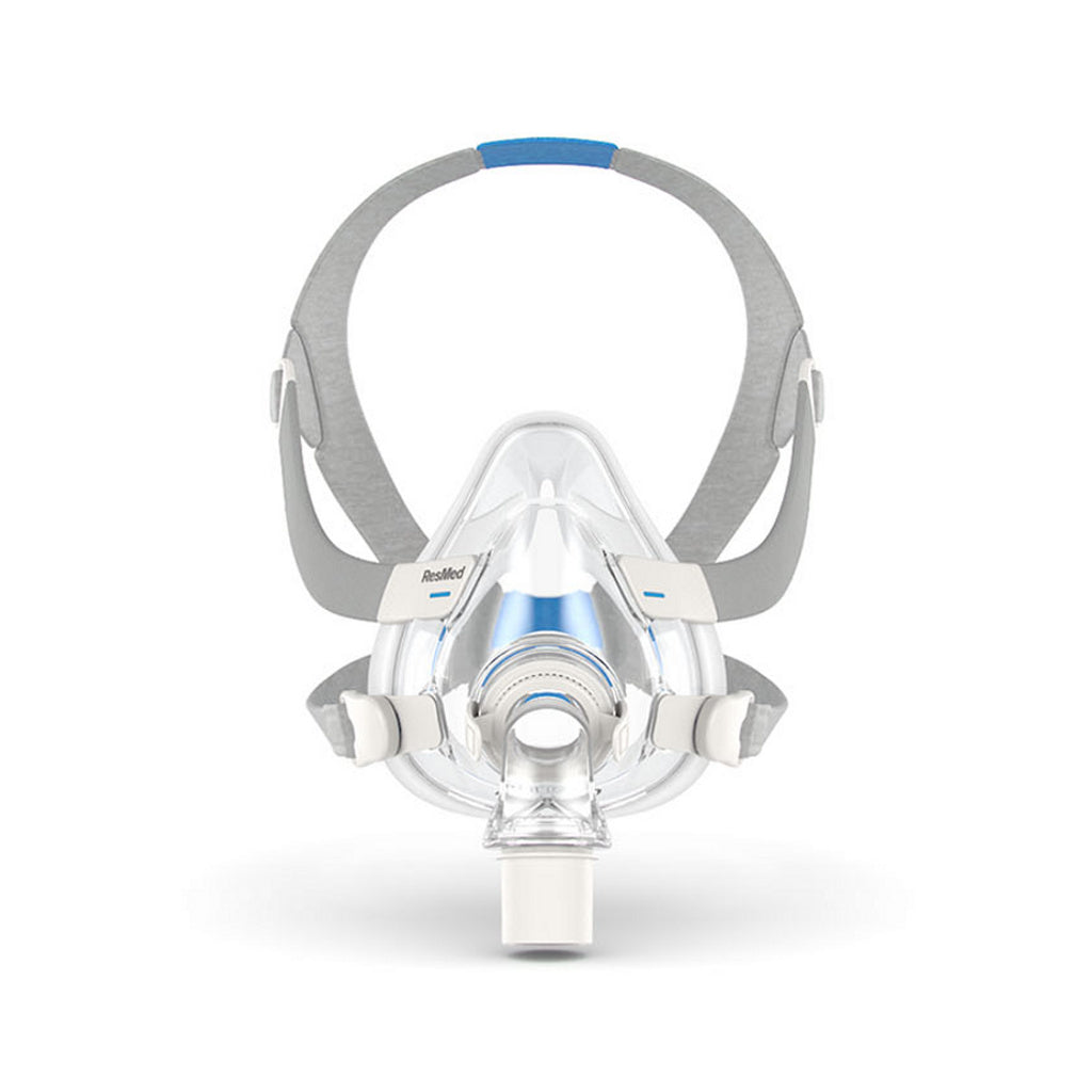 Front view of the Resmed AirFit F20 Full Face CPAP Mask.