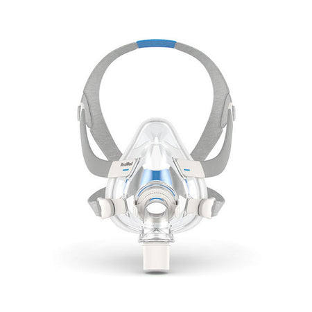 Front view of the Resmed AirFit F20 Full Face CPAP Mask.