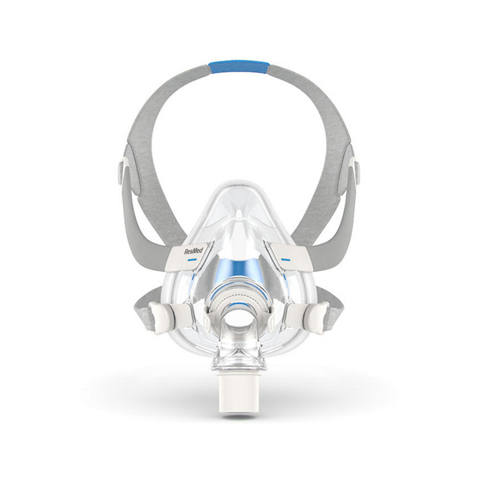 Front view of the Resmed AirFit F20 Full Face CPAP Mask.