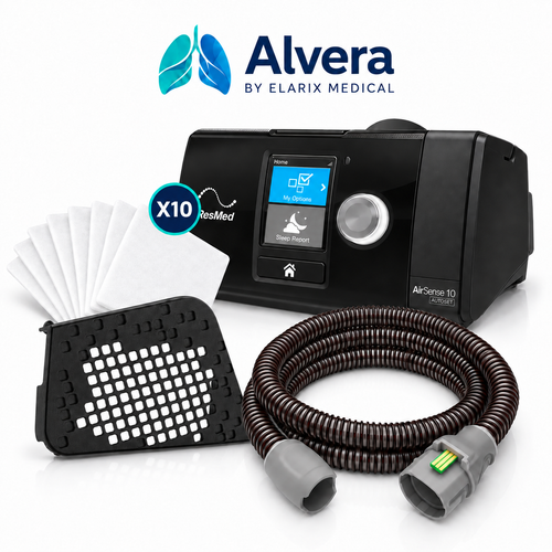 ResMed AirSense 10 AutoSet CPAP Machine Starter Kit with Heated Tube, Side Cover and Filters
