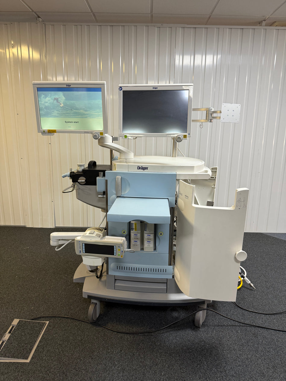 Anaesthesia machine with DIVA isoflurane vaporizer and hose set
