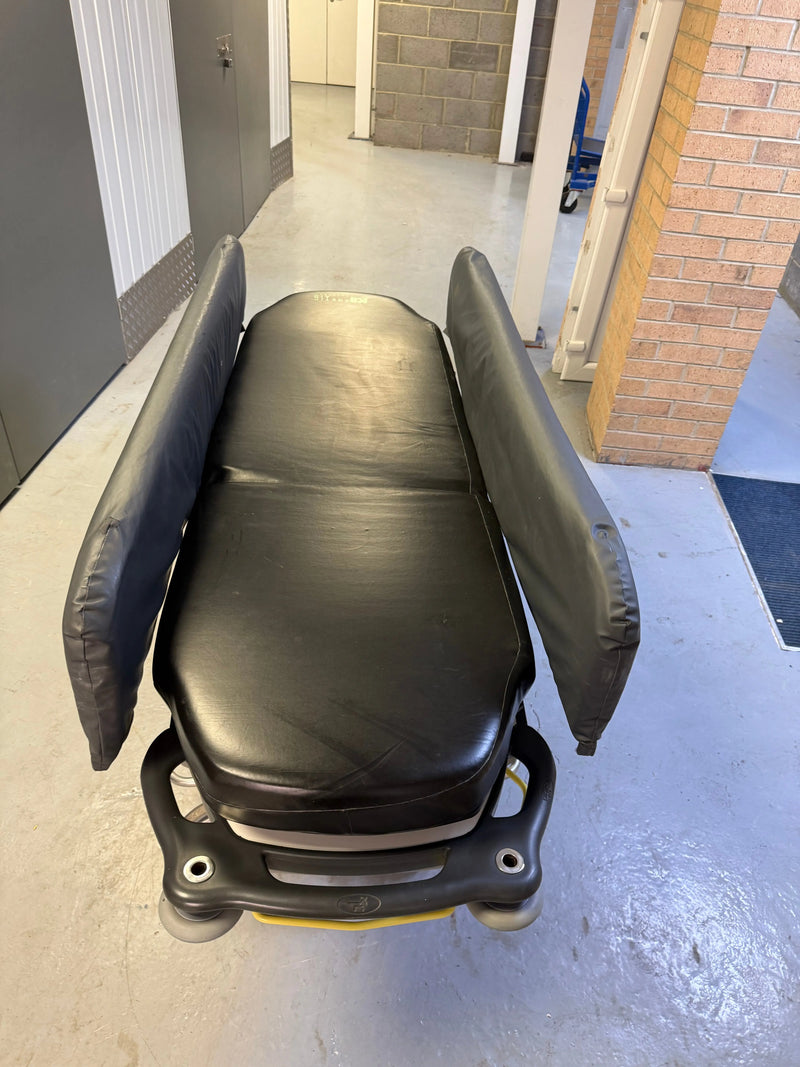 Anetic Aid QA3 hydraulic Patient Trolley with side rail covers