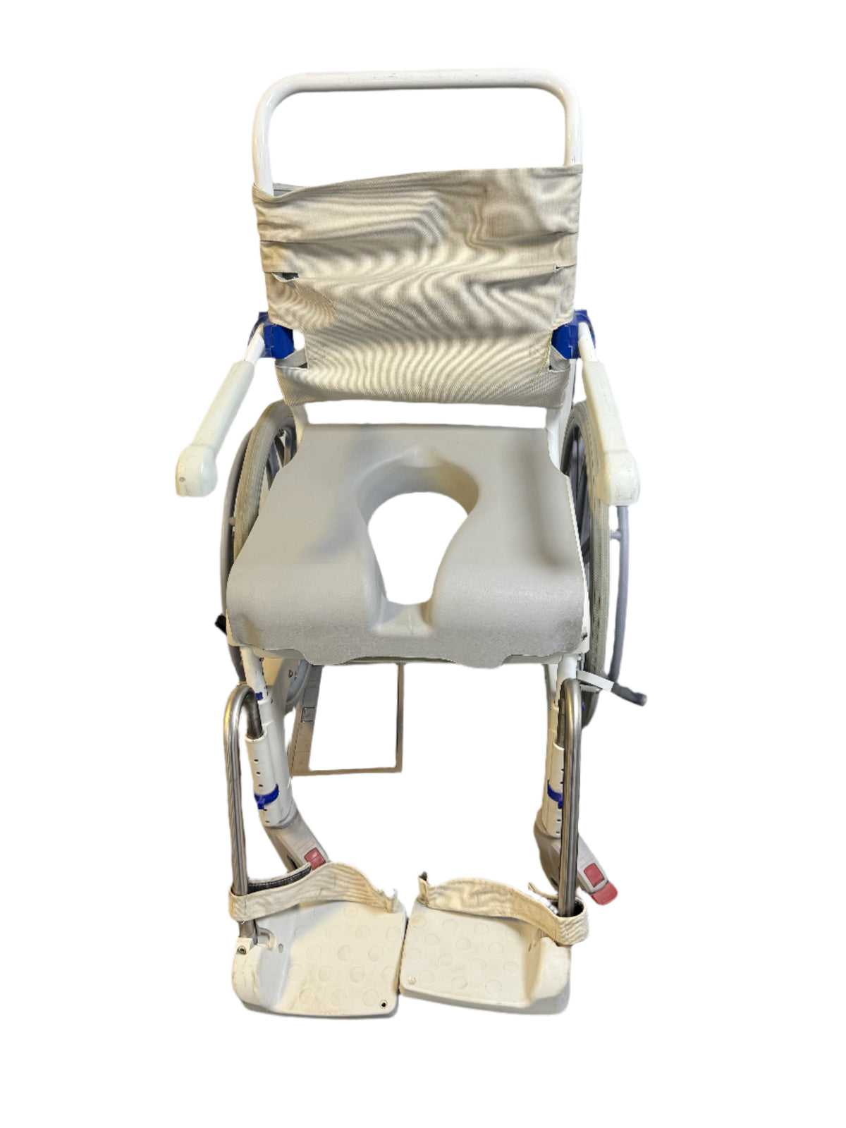 Aquatec Ocean Ergo XL self-propel shower commode chair with ergonomic seat and rear wheels