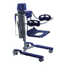 Side view of the Arjo Calypso Bath Chair Hoist showcasing its compact frame.