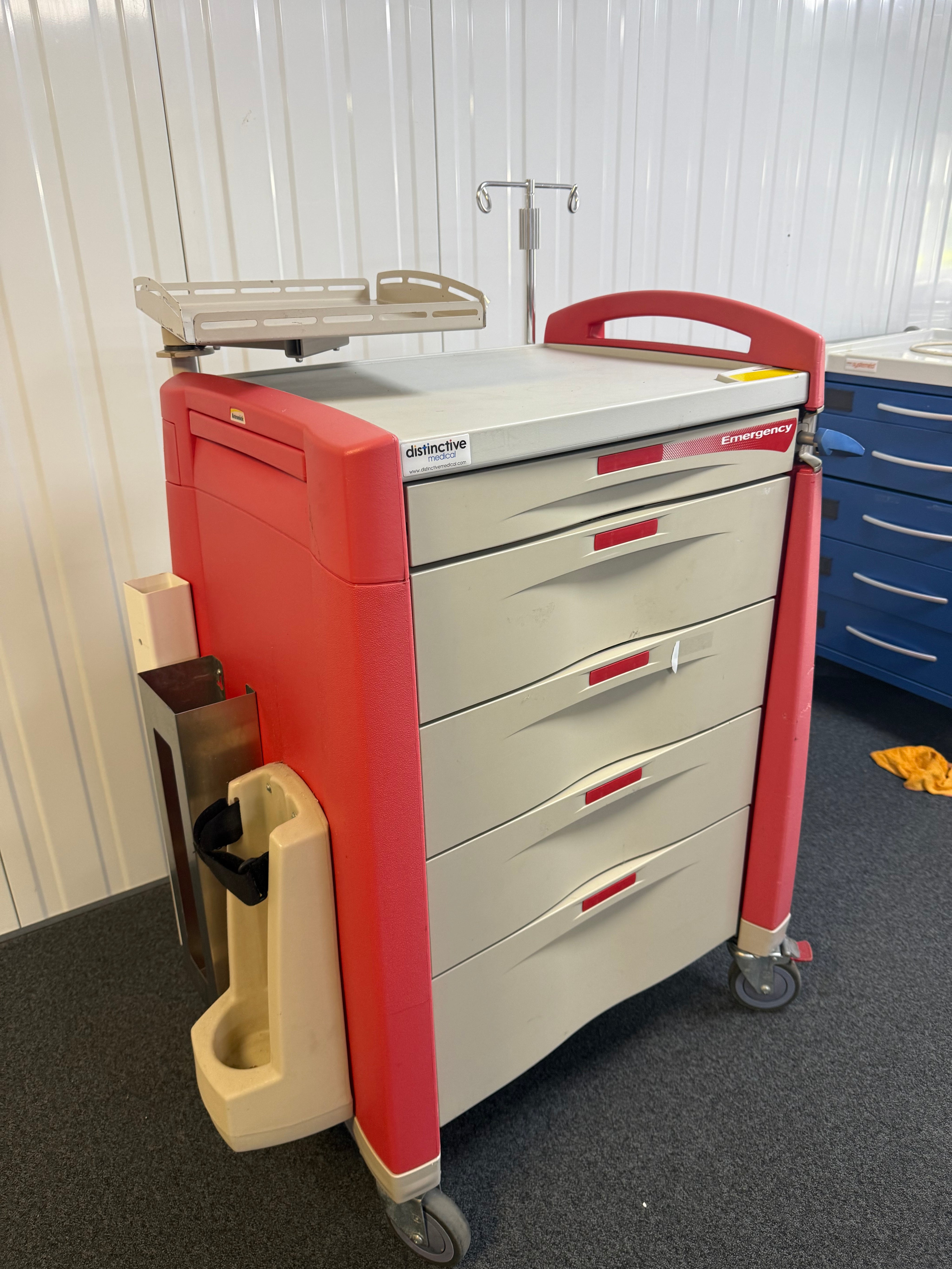 Artromick Avalo Emergency Crash Trolley fully assembled with drawers