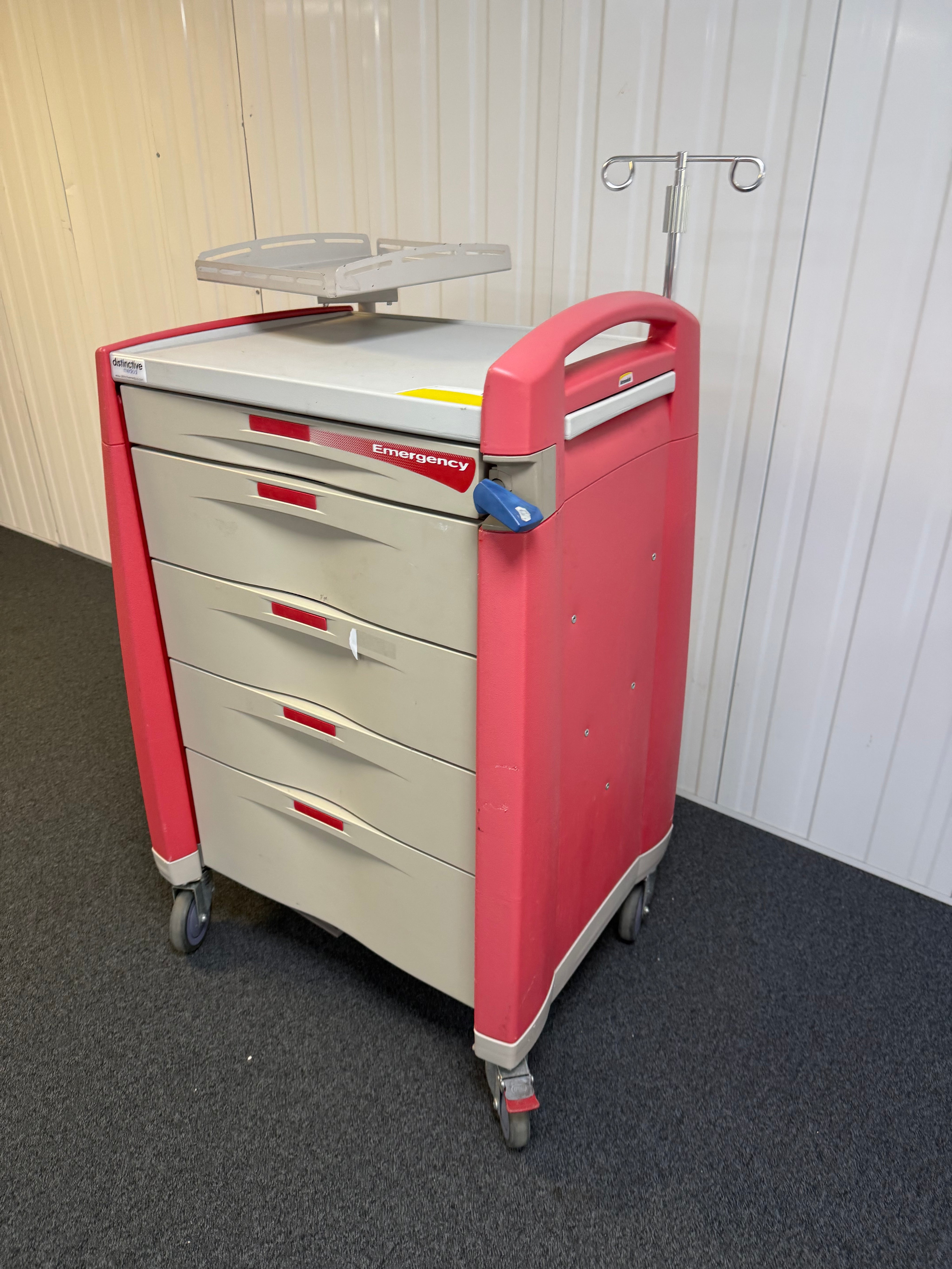 Artromick Avalo Emergency Crash Trolley fully assembled with drawers