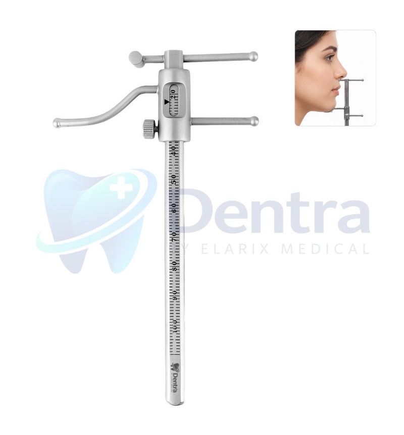 Dentra Apollo VDO Gauge, Vertical Dimension of Occlusion Ruler for Prosthodontics