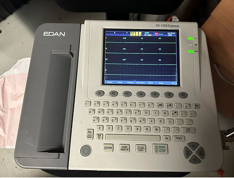 Edan SE-1200 Express ECG Machine with 10 Lead ECG Leads