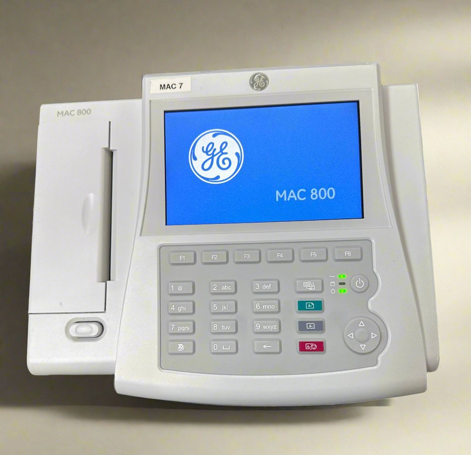 GE Mac 800 ECG Machine with 10 Lead ECG Lead and Printer Paper