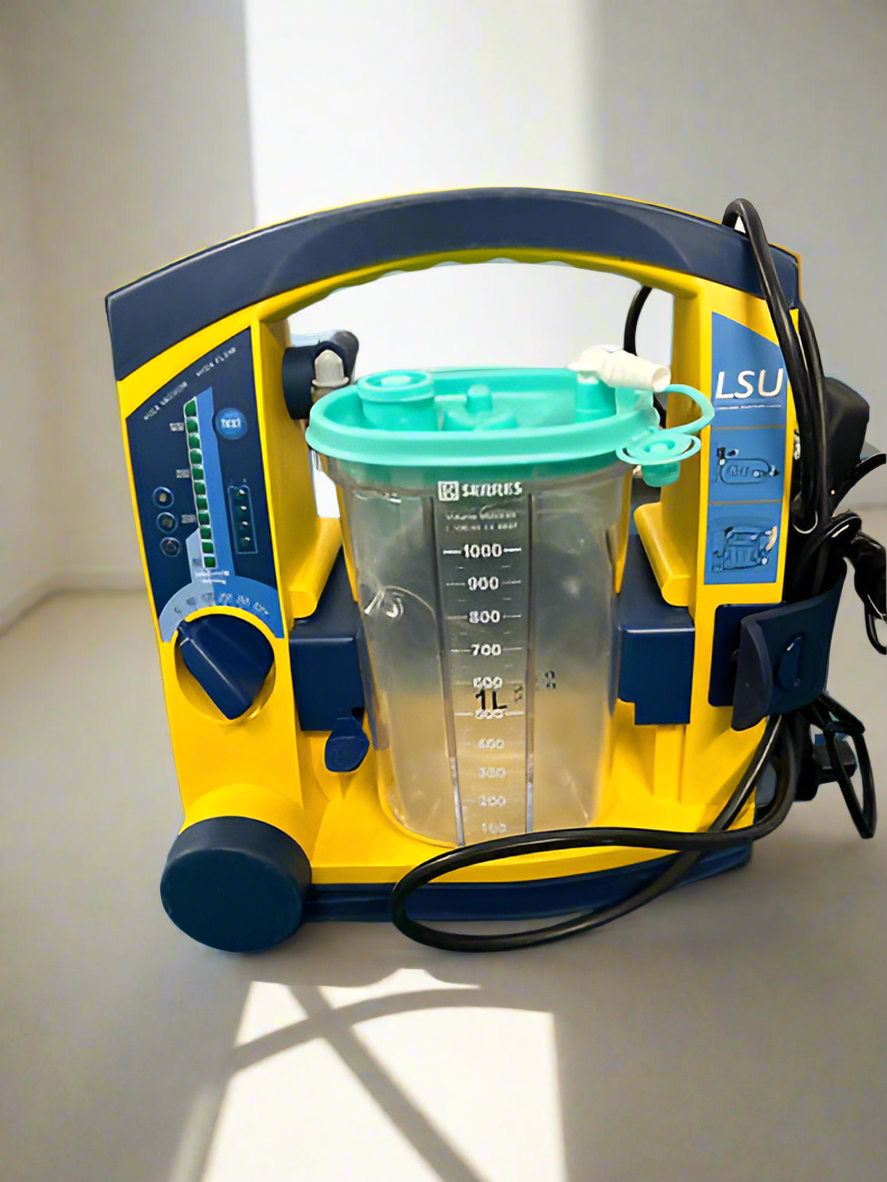 Laerdal Suction Unit LSU with Serres Suction Cup Bag Canister