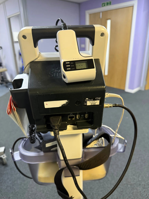 Back of rollstand showing cable management features