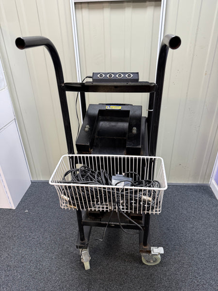 Back view Abbey bed scale in clinical environment