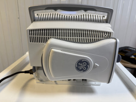 Back view GE B450 monitor full set with Patient Data Module and accessories
