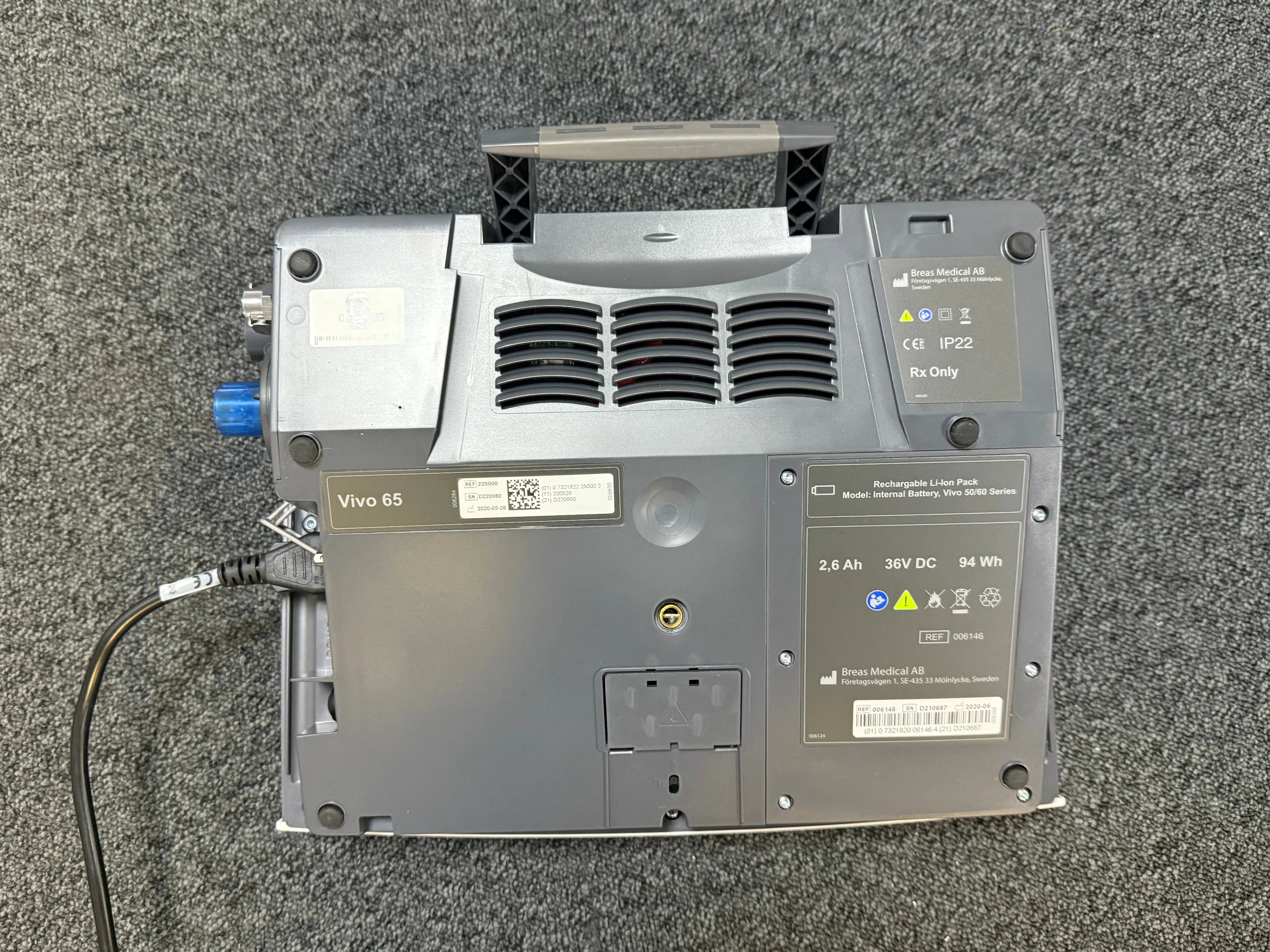 Breas Vivo 65 Ventilator in a Bag with New Breathing Circuit SelfiMed UK