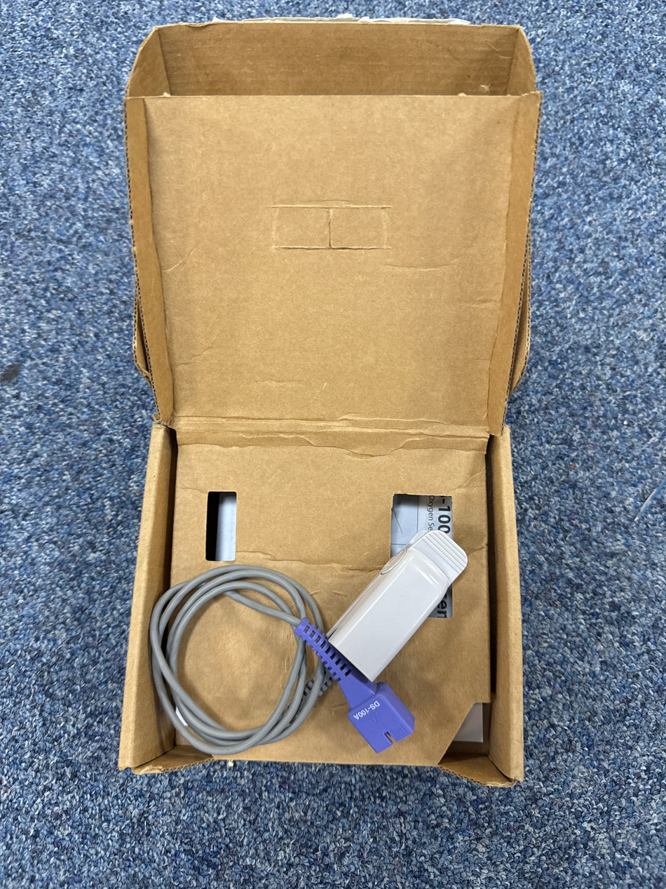 Boxed Original Nellcor DS‑100A SpO₂ Sensor Adult Finger Clip 