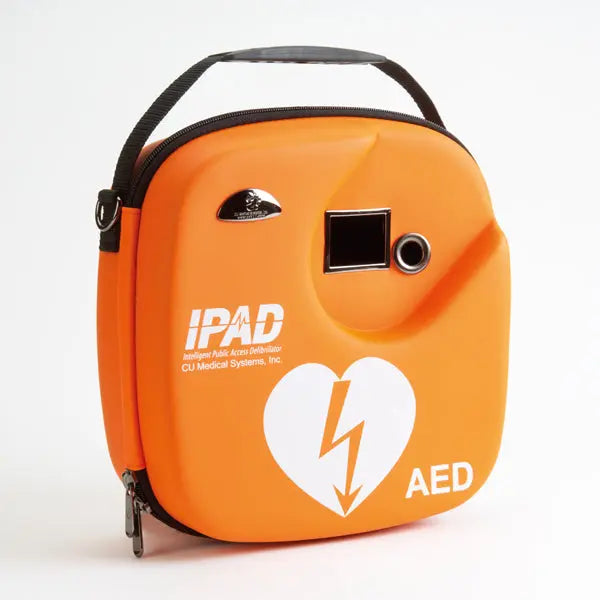 Bright orange carry case for iPAD SP1 defibrillator