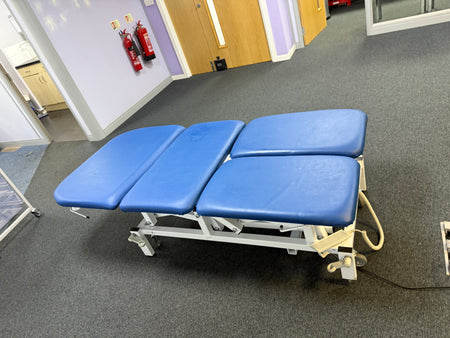 Bristol Maid electric patient examination couch with adjustable height and angles