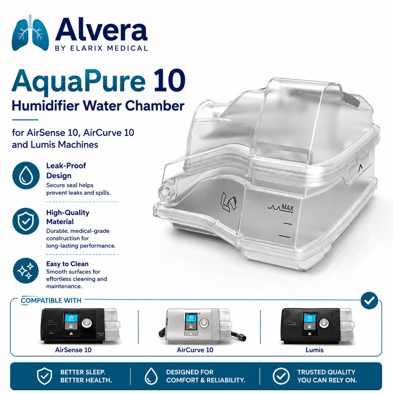 Alvera AquaPure 10 Humidifier Water Chamber for AirSense 10, AirCurve 10 and Lumis Machines lumis machines SelfiMed UK