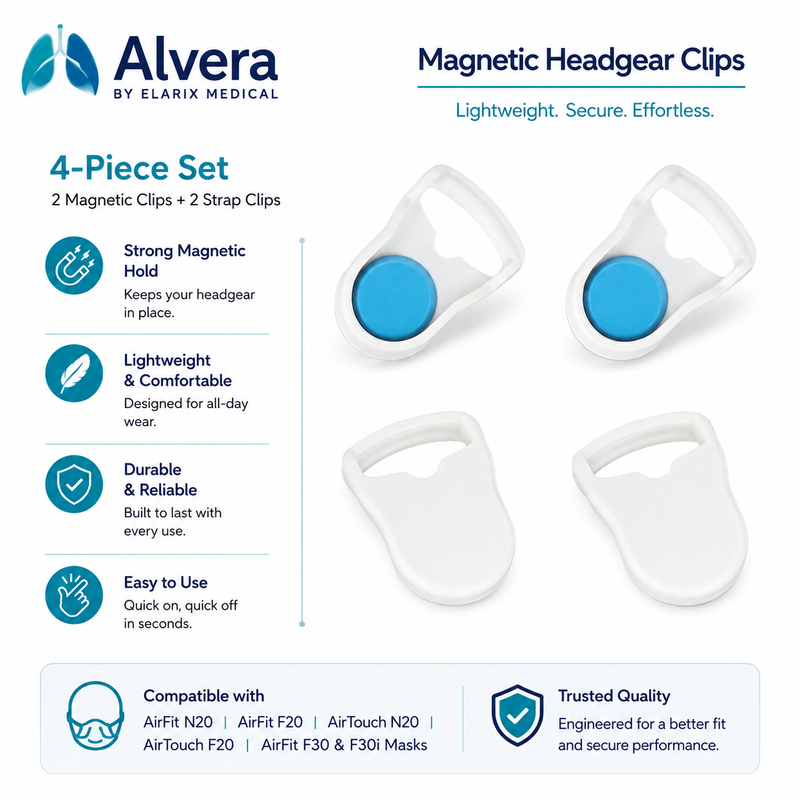 ALVERA AirStrap™ Magnetic Headgear Clips - 4 Pieces - SelfiMed UK