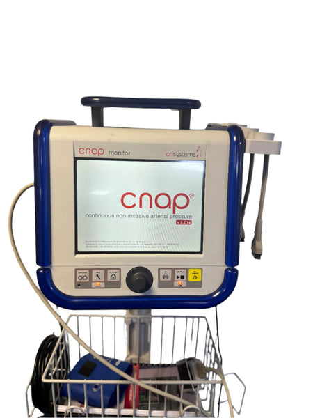 CNSystems CNAP hemodynamic monitor on stand