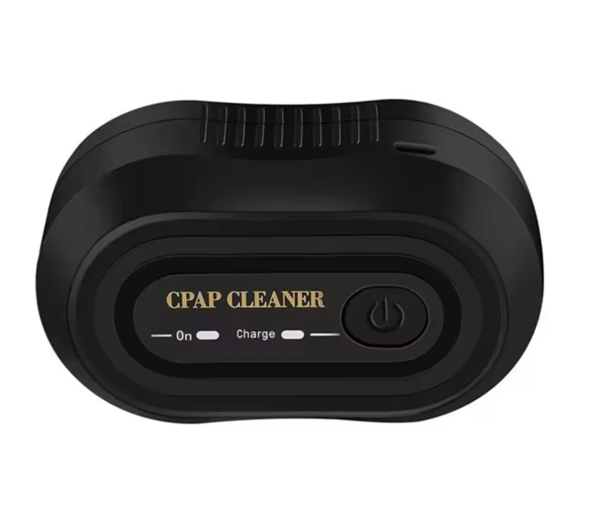 Compact CPAP cleaner device in a travel pouch