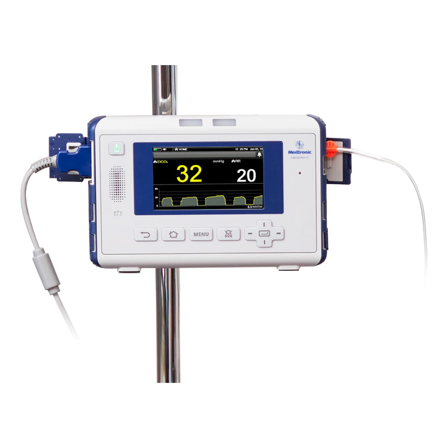 Capnostream 35 with Li-ion battery for transport use