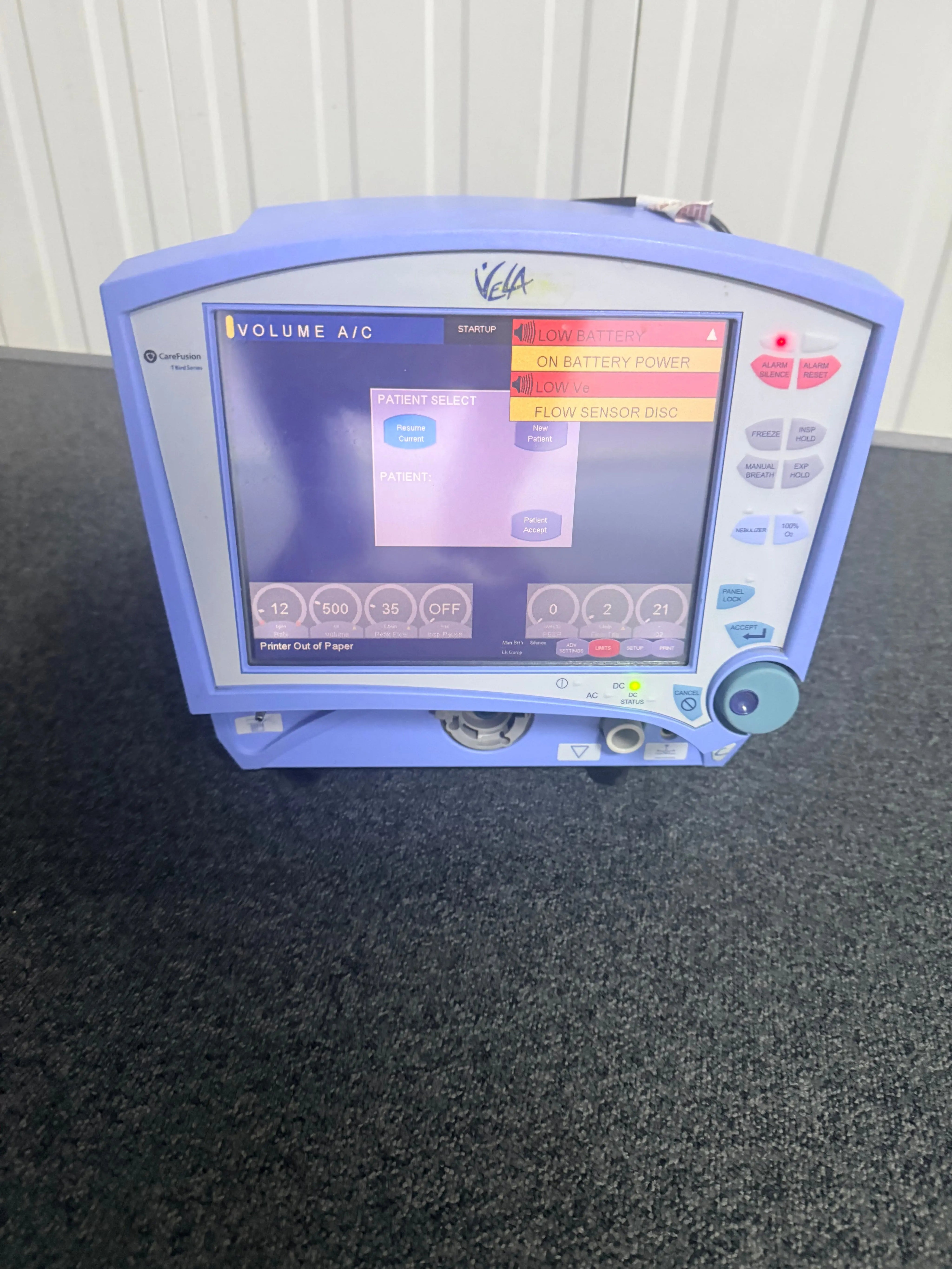 Carefusion T-Bird Series Vela Patient Ventilator SelfiMed UK
