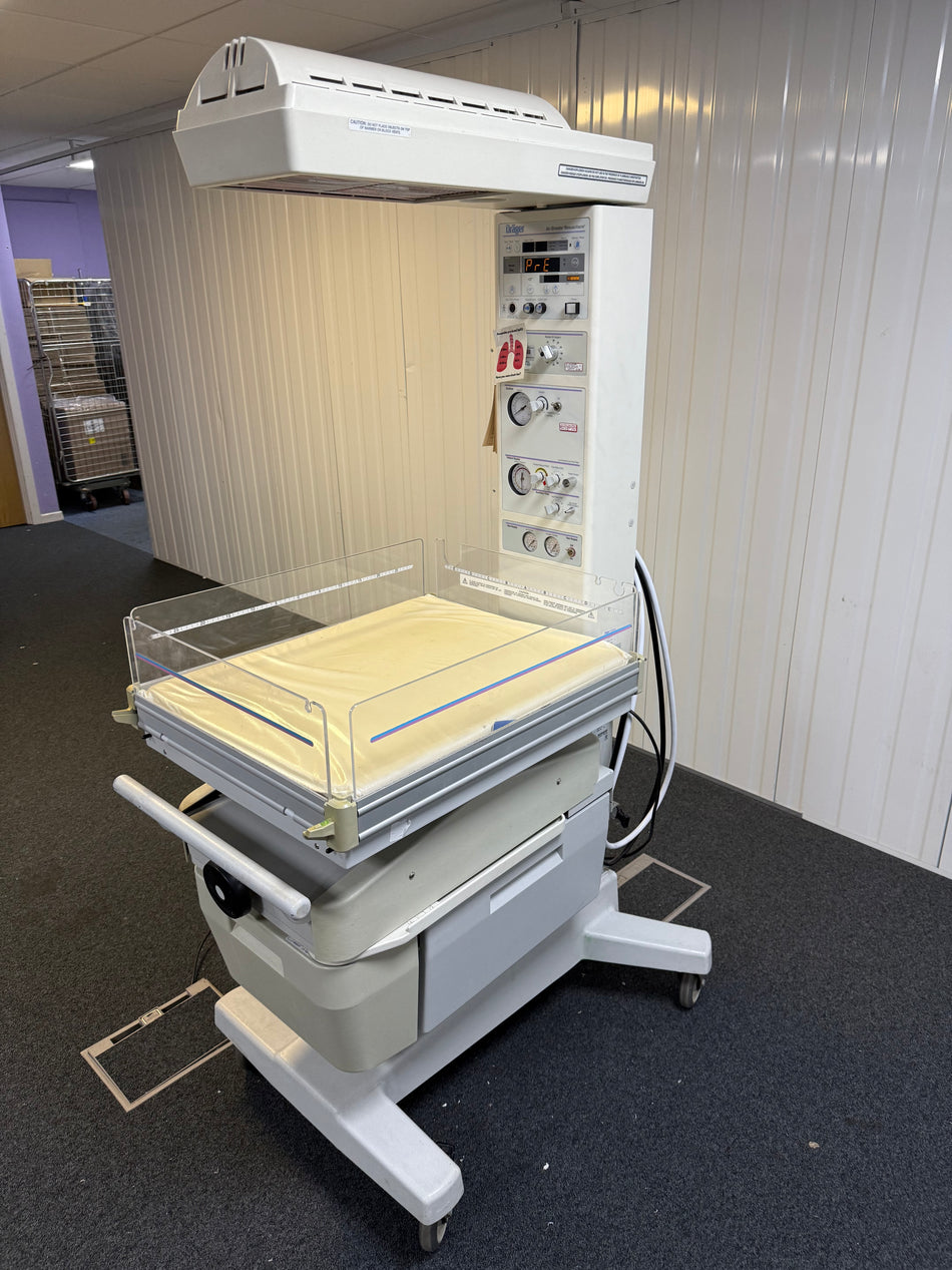 Close-up of Dräger Resuscitaire control panel and heater