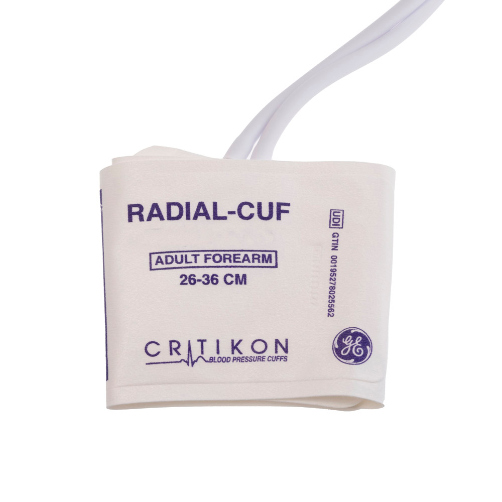 Close-up of GE Radial-Cuf Adult Forearm Blood Pressure Cuff