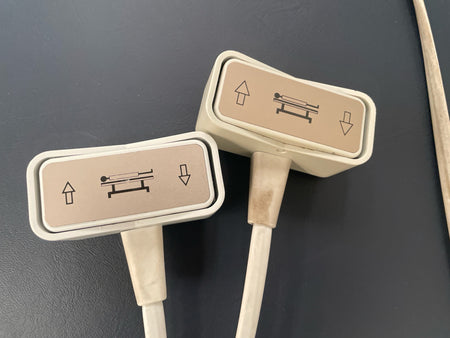 Close-up of control panel on Huntleigh Akron Electric Couch