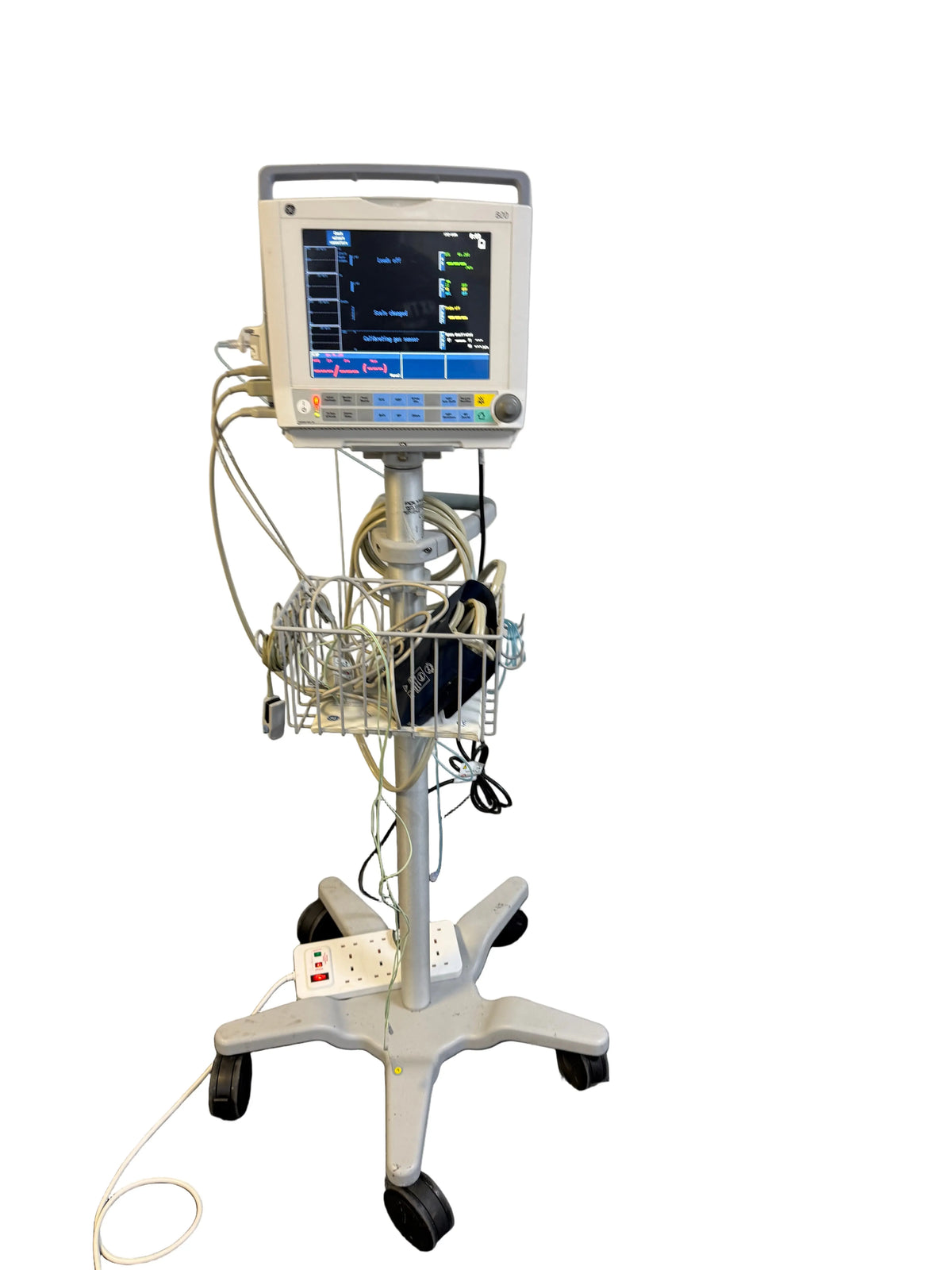 GE Carescape B20 Patient Monitor with Accessories on Rollstand Patient Monitor SelfiMed UK