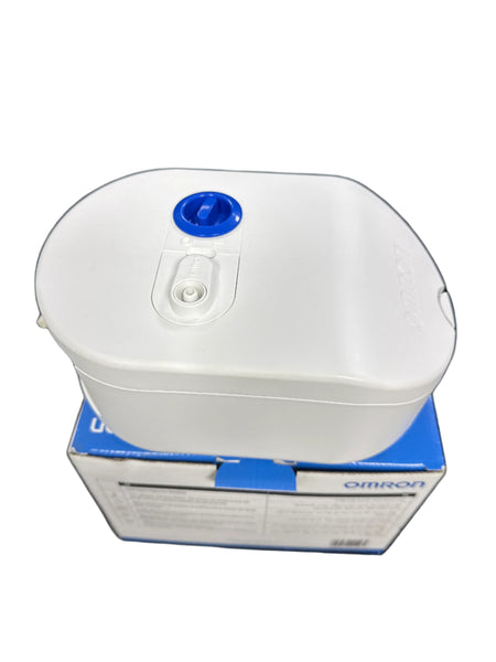 Compact OMRON C102 compressor nebuliser with nasal irrigation feature