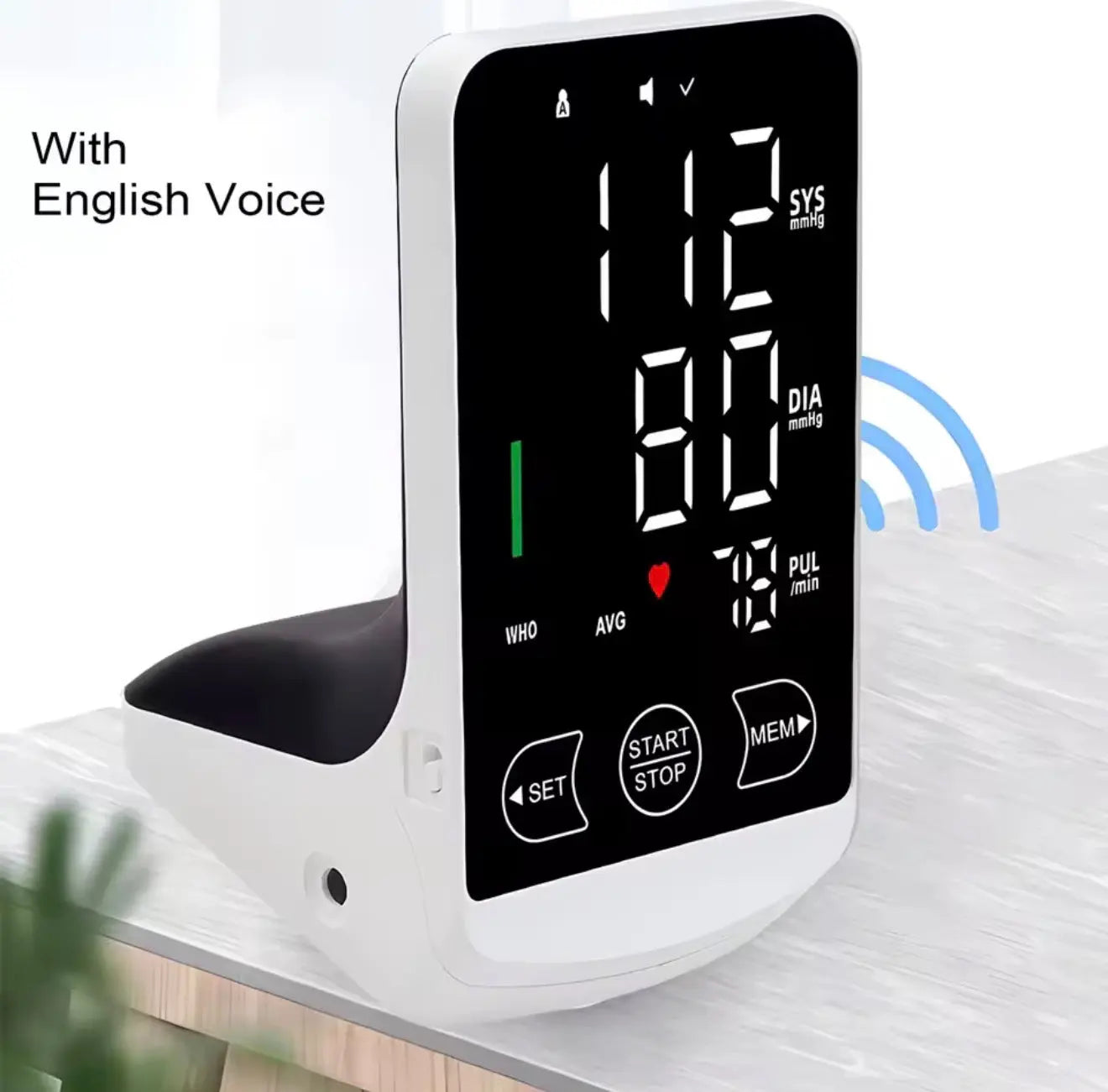 Voice Tonometer Portable LED Upper Arm Smart Blood Pressure Monitor SelfiMed UK