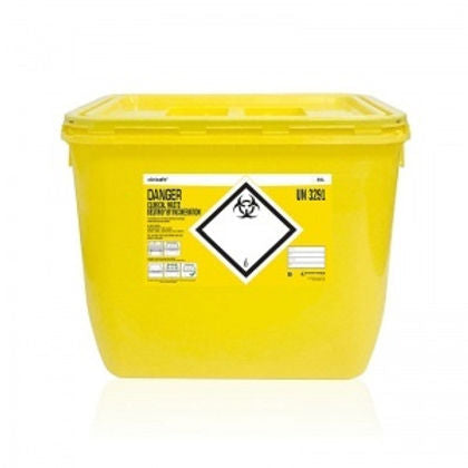 Clinisafe 30 Litre Clinical Waste Yellow Bin- Pack of 3