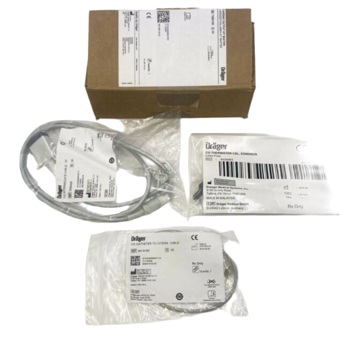 Dräger Ref 7265163 cardiac output kit in its original packaging