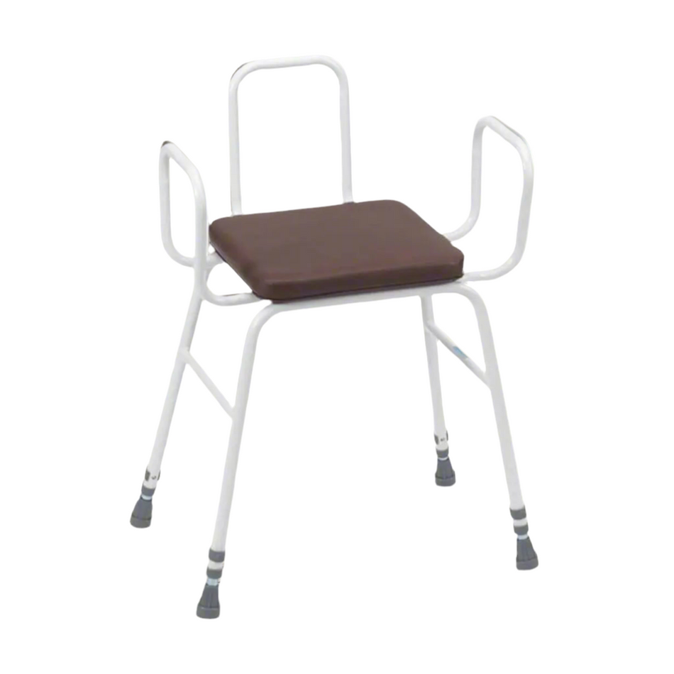 Drive Perching Stool Adjustable Height With tubular Arms & Back