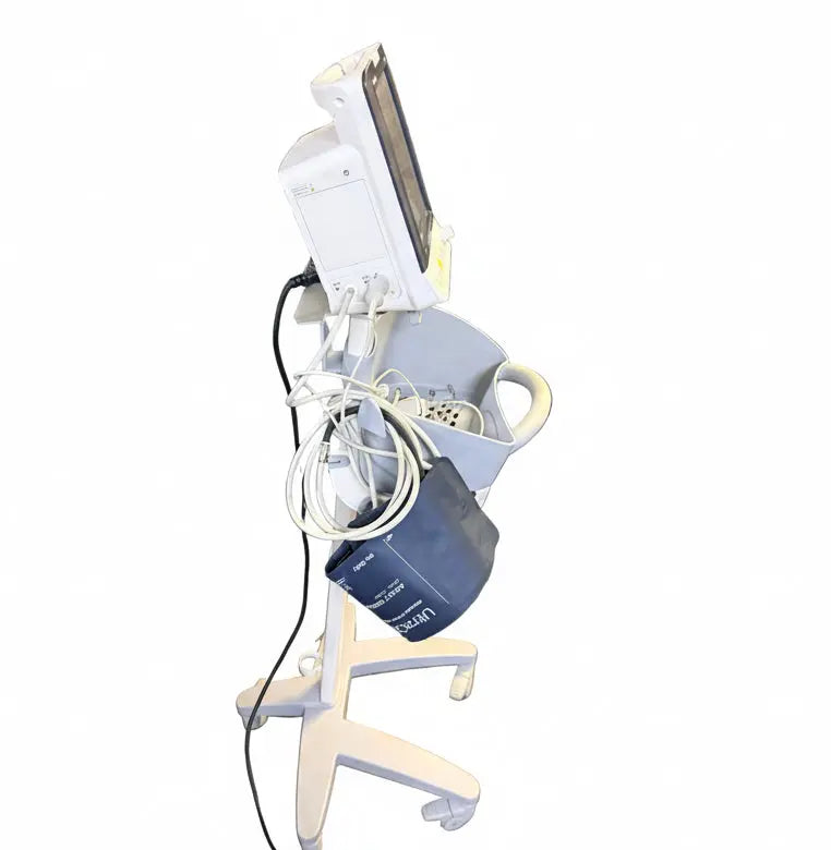 Mindray VS-900 Vital Signs Patient Monitor with accessories on Rollstand SelfiMed UK