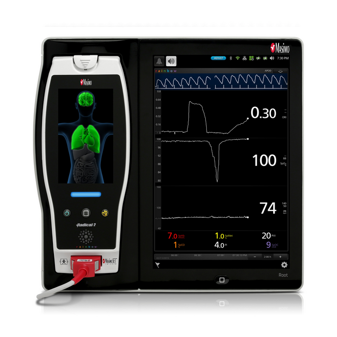 Masimo Set Radical 7 Patient Monitor with Root & Leads SpO2