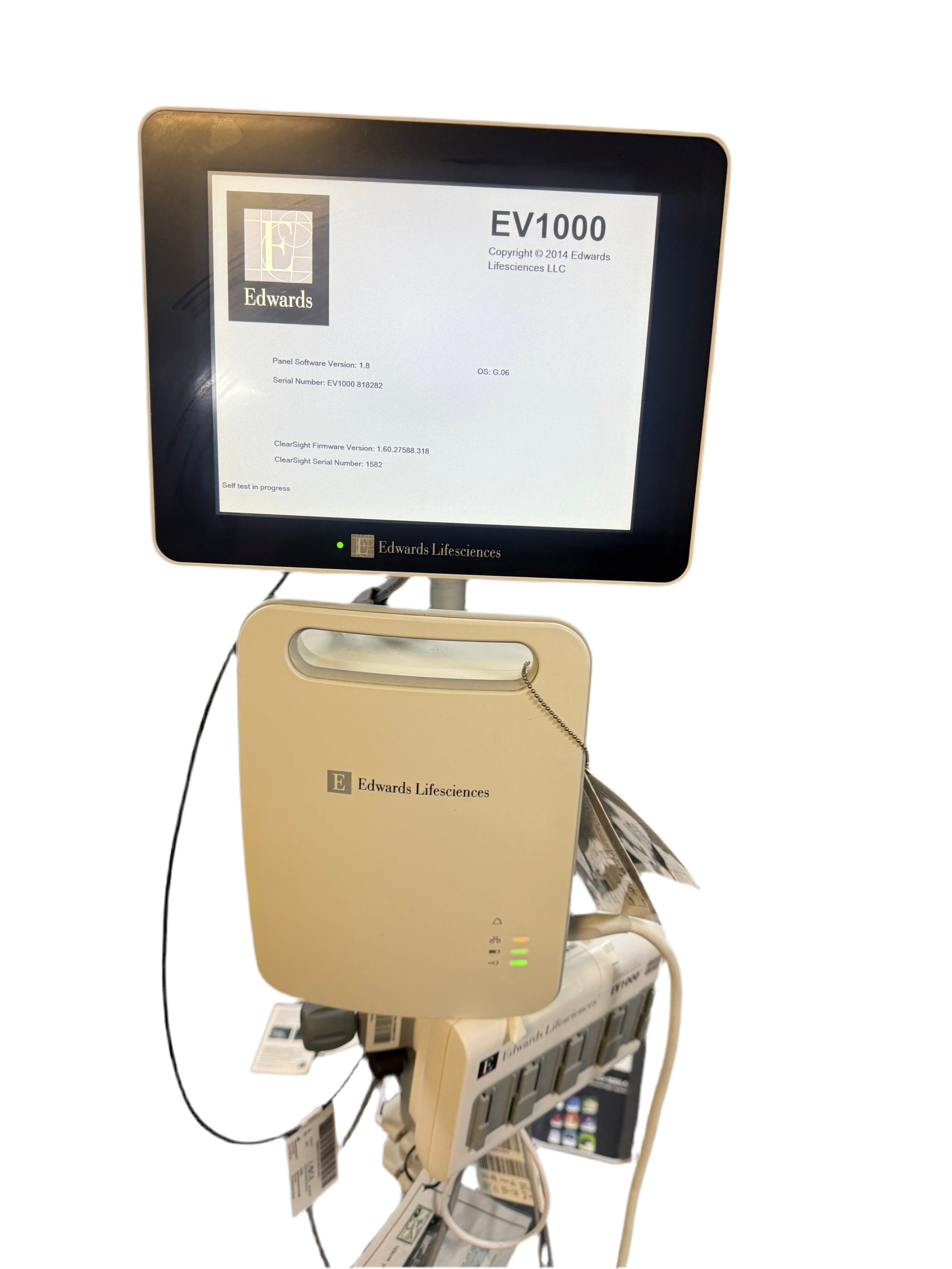 Edwards Lifescience EV1000M ICU Monitor with mobile stand