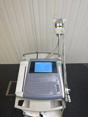 GE Mac 1600 ECG machine with ECG Leads and Trolley Stand GE Healthcare