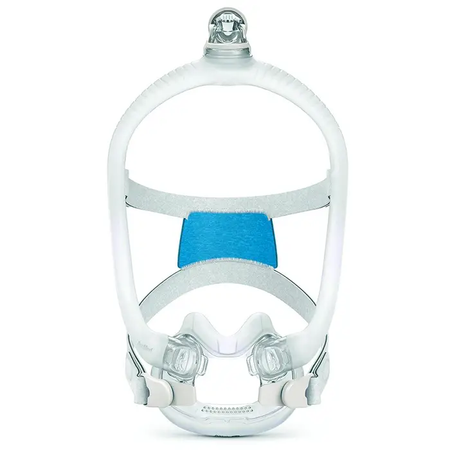 Front view of Resmed AirFit F30i Full Face CPAP Mask with soft cushion