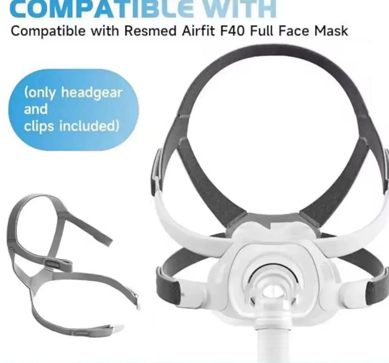 Replacement for ResMed AirFit F40 Headgear with Magnetic Clips SelfiMed UK