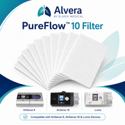 ALVERA PureFlow 10 Filter Compatible with AirSense 9 & AirSense 10 Devices
