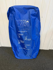 FERNO evacuation chair mounted on wall bracket with dust cover