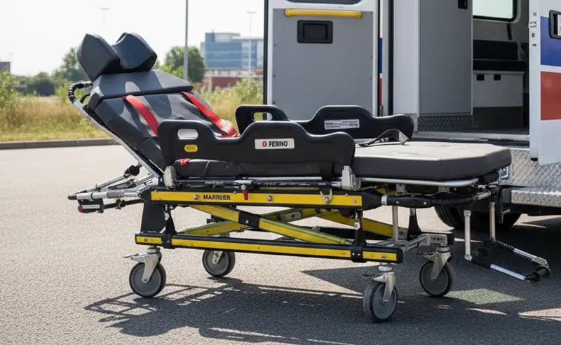 Ferno Harrier-LT Electric Ambulance Stretcher with Mattress SelfiMed UK