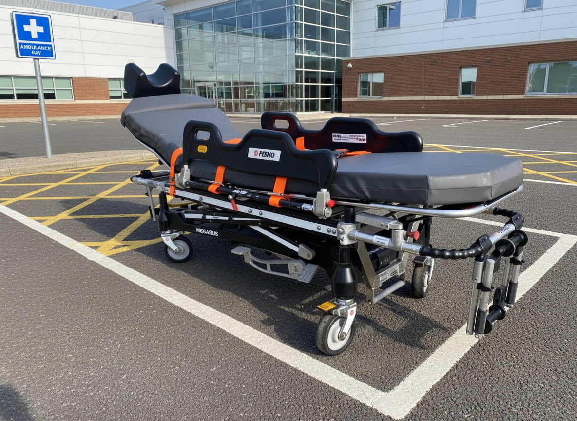 Ferno Harrier-LT Electric Ambulance Stretcher with Mattress SelfiMed UK